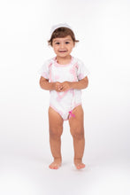 Load image into Gallery viewer, Smart Short Sleeve Bodysuit + Bib - Pink Rose - Scarlett + Michel
