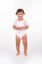 Load image into Gallery viewer, Smart Short Sleeve Bodysuit + Bib - Pink Rose - Scarlett + Michel