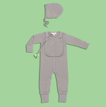 Load image into Gallery viewer, Smart Footed One-Piece + Bib - Gray - Scarlett + Michel
