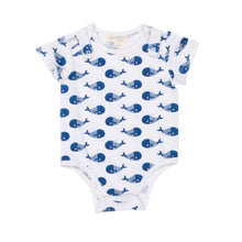 Load image into Gallery viewer, Smart Short Sleeve Bodysuit + Bib - Blue Whale - Scarlett + Michel