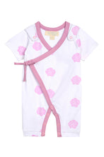 Load image into Gallery viewer, Smart Short Sleeve Kimono Romper - Pink Rose
