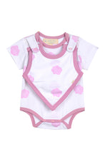 Load image into Gallery viewer, Smart Short Sleeve Bodysuit + Bib - Pink Rose - Scarlett + Michel