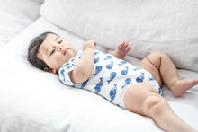 Load image into Gallery viewer, Smart Short Sleeve Bodysuit + Bib - Blue Whale - Scarlett + Michel