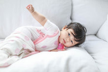 Load image into Gallery viewer, Smart Short Sleeve Kimono Romper + Bib - Pink Rose - Scarlett + Michel
