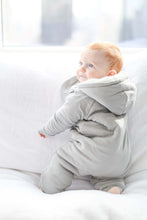 Load image into Gallery viewer, Smart Cuddly Jumpsuit + Bib - Gray - Scarlett + Michel