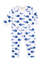 Load image into Gallery viewer, Smart Footed One-Piece + Bib - Blue Whale - Scarlett + Michel